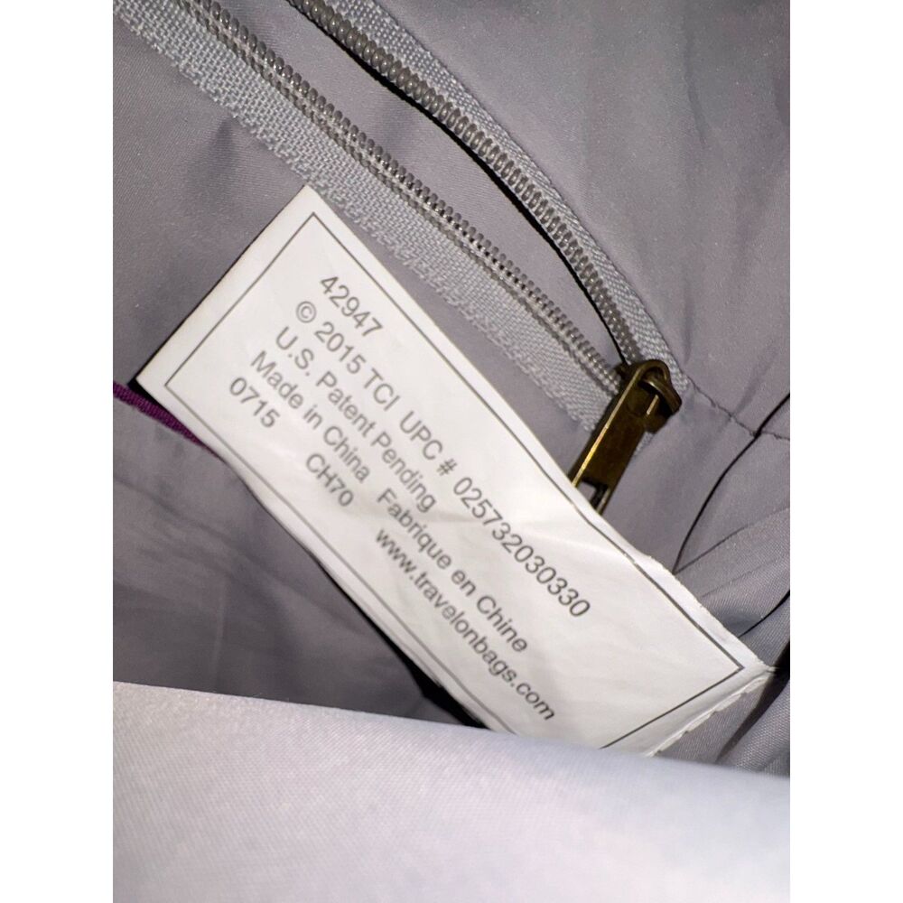 Travelon Purple Anti-Theft Double Zip Crossbody Bag RFID Bocking, sz 14 x10 x 3 - Picture 15 of 16